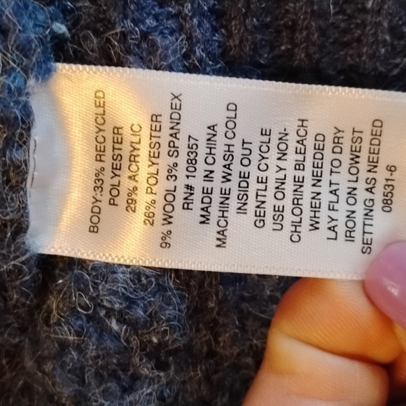 a.n.a. Woman's Indigo Round Neck Sweater, Size: XL, NWT - Picture 7 of 8